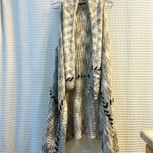 2/$15 EUC Brown Knit Sleeveless Duster Cardigan - M/L